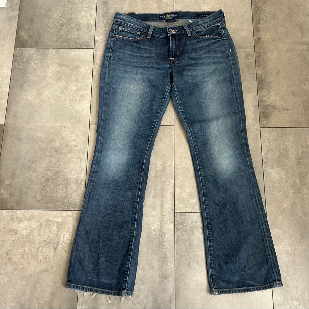 Lucky Brand Zoe boot cut blue denim mid rise jeans 10/30